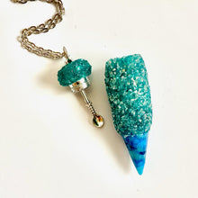 Spoon Pendant Necklace Teal