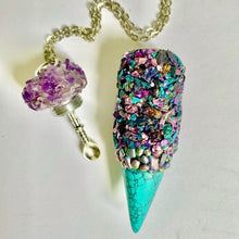 Spoon Pendant - Pastel Crystals