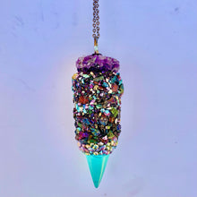 Spoon Pendant - Pastel Crystals