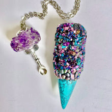 Spoon Pendant - Pastel Crystals