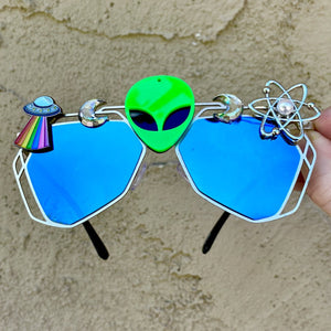 Alien Sunglasses-Rave Fashion Goddess