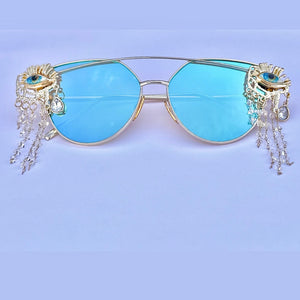 Blue Evil Eye Sunglasses