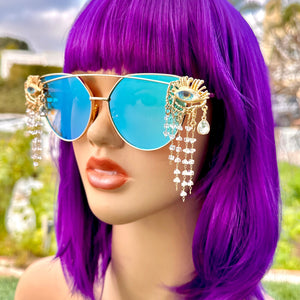 Blue Evil Eye Sunglasses