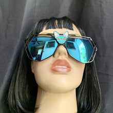 Blue Mirror Sunglasses-Rave Fashion Goddess