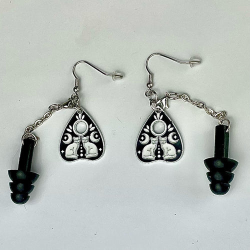 Cat Planchette Earplug Earrings