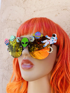 Space Sunglasses-Rave Fashion Goddess