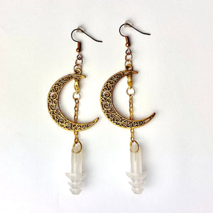 Crescent Moon Gold Earrings