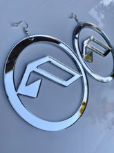 DJ Logo Mirror Earrings-Rave Fashion Goddess