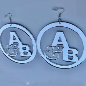 DJ Logo Mirror Earrings-Rave Fashion Goddess