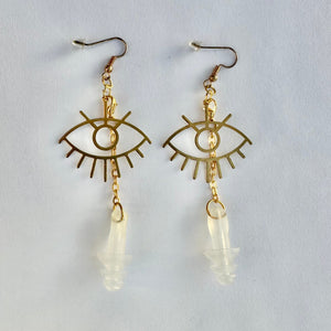 Evil Eye Earplug Earrings