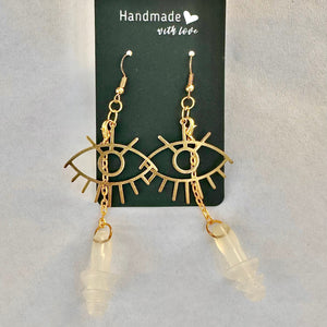 Evil Eye Earplug Earrings