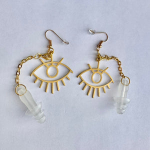 Evil Eye Earplug Earrings