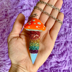 Glass Mushroom Necklace