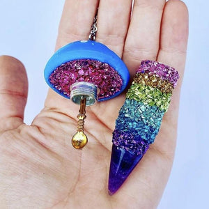 Glass Mushroom Pendant-Rave Fashion Goddess