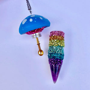 Glass Mushroom Necklace