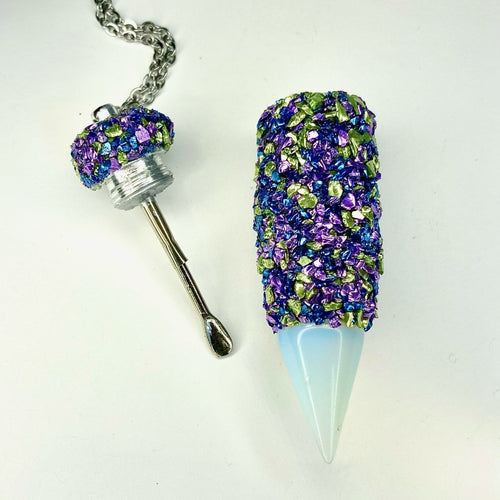 Cocaine Vial Necklace with Spoon-Rave Fashion Goddess