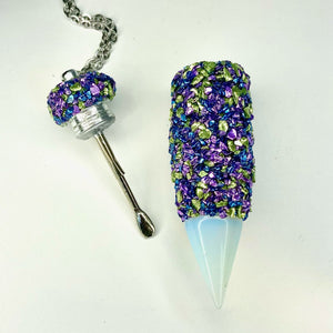Cocaine Vial Necklace with Spoon-Rave Fashion Goddess