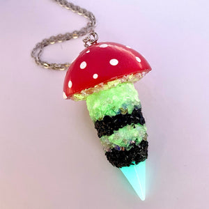 Crystal Mushroom Necklace