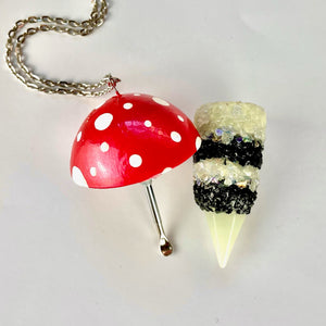 Crystal Mushroom Necklace