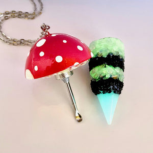 Crystal Mushroom Necklace