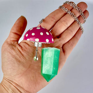 Crystal Mushroom Necklace