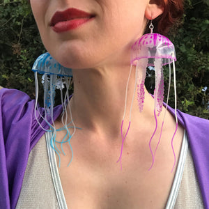 Jellyfish Earrings - Jewelry - Glow In The Dark-Rave Fashion Goddess