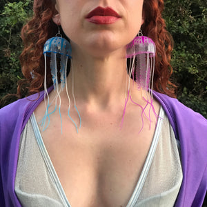 Jellyfish Earrings - Jewelry - Glow In The Dark-Rave Fashion Goddess