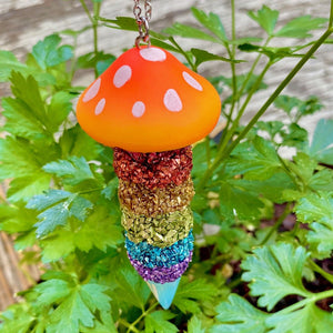 Mushroom Necklace-Rave Fashion Goddess