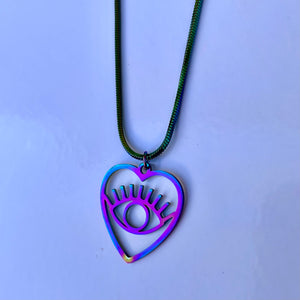 Rainbow Heart Necklace