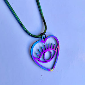 Rainbow Heart Necklace