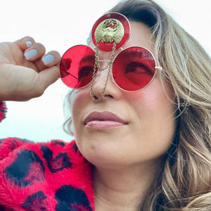 Red Round Sunglasses