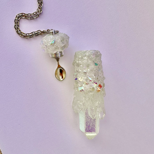 Iridescent Spoon Necklace