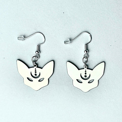 Silver Cat Earrings