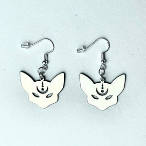 Silver Cat Earrings