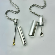 Silver Snuff Necklace With Spoon