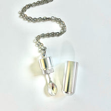 Silver Snuff Necklace With Spoon