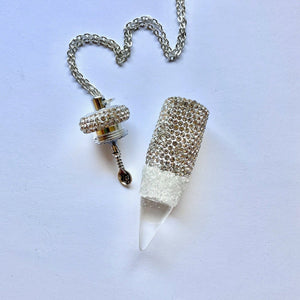 Snuff Vial With Spoon Necklace