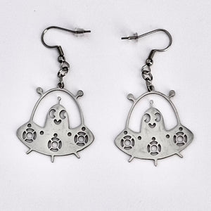 Spaceship Earrings