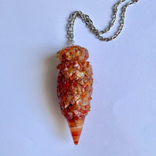 Spoon Pendant - Orange Agate