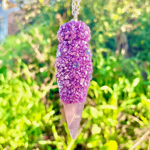 Stash Necklace With Spoon Amethyst Mix