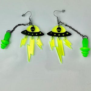 UFO Earplug Earrings