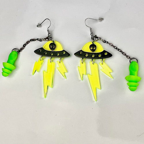 UFO Earplug Earrings