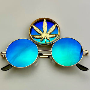 Weed Leaf Third Eye Sunglasses