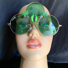 Weed Leaf Sunglasses-Rave Fashion Goddess