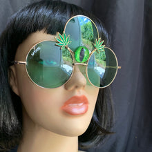 Weed Leaf Sunglasses-Rave Fashion Goddess