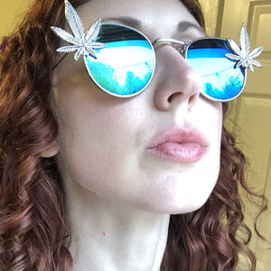 Weed Sunglasses-Rave Fashion Goddess