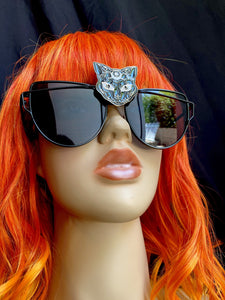 Black Cat Sunglasses-Rave Fashion Goddess