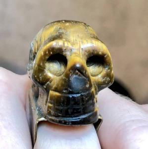 Gold Skull Ring-Rave Fashion Goddess