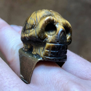 Gold Skull Ring-Rave Fashion Goddess