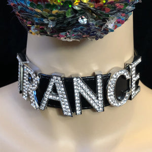 Rhinestone Choker-Rave Fashion Goddess